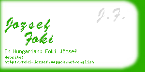 jozsef foki business card