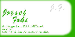 jozsef foki business card